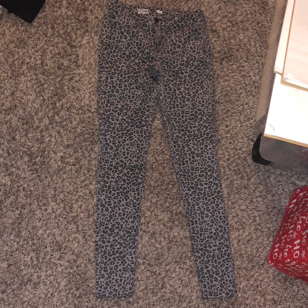 Cheetah print jeans
